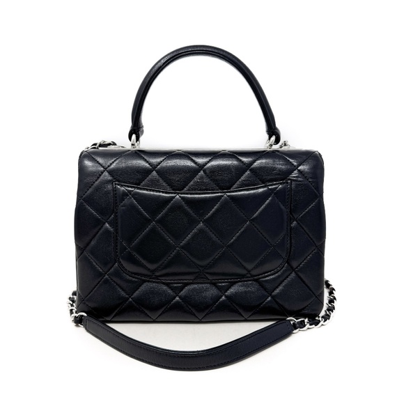 Chanel Small Trendy CC Dual Handle Flap Bag Black - Picture 3 of 11